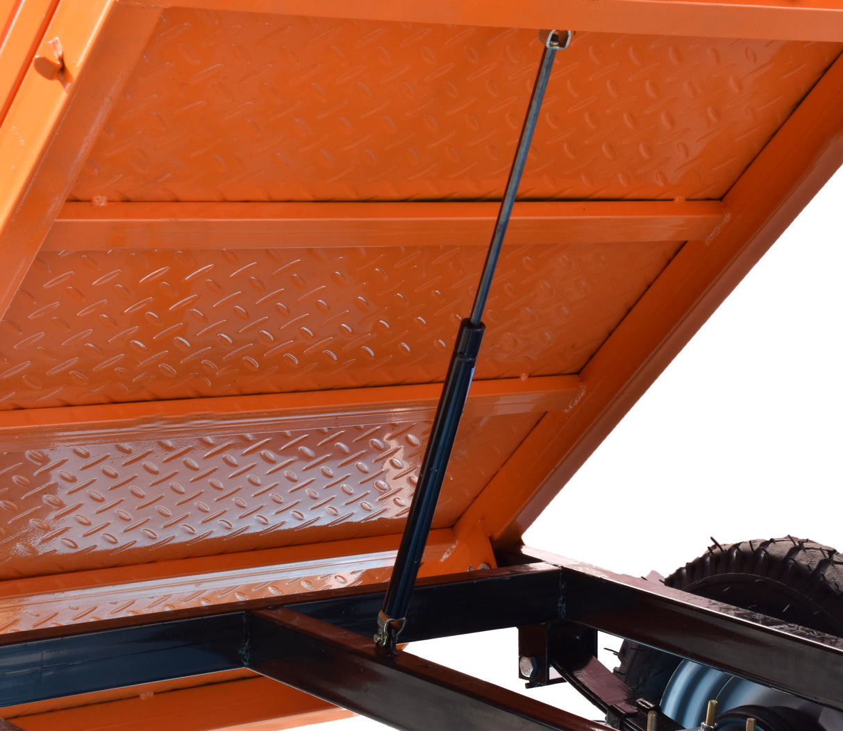 Remorca motocultor Wolfson, capacitate 500Kg, cuva basculabila 125x80x30 cm