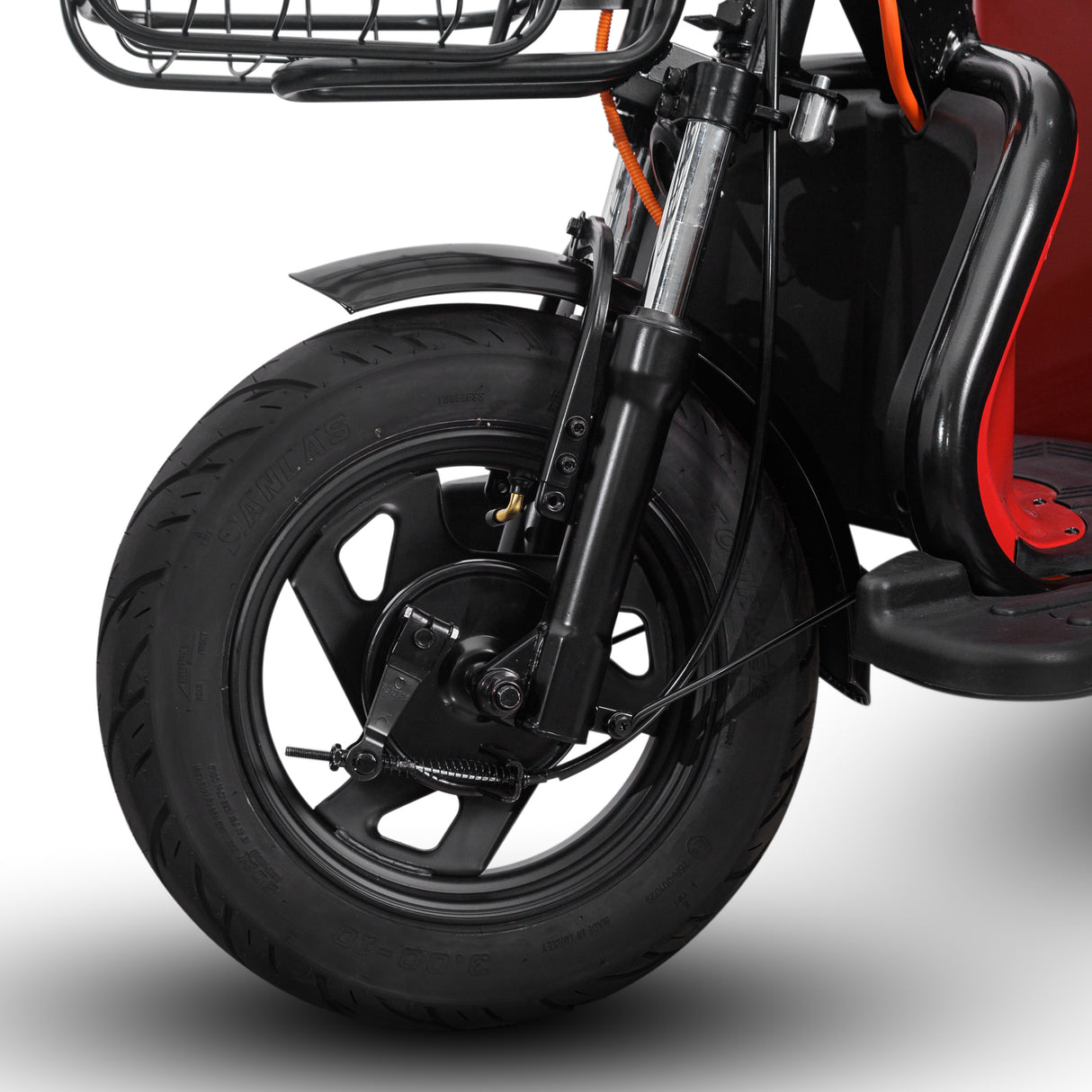 Tricicleta electrica, Volta APM5, Rosu, viteza maxima 25 km/h, Autonomie pana la 40 km