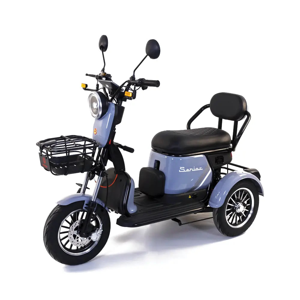 Triciclu Electric Rotakt Senior Motor 1000W, viteza maxima 25 km/h, Autonomie 62 km, Baterie plumb-acid 60V 20Ah, Greutate maximă 187 kg, Fara permis