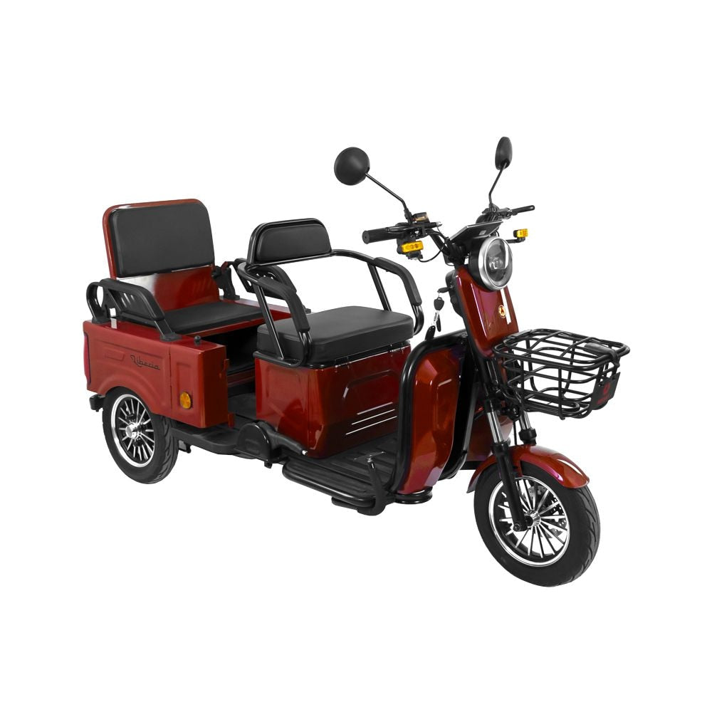 Triciclu electric Rotakt Liberia 1400W 25 km/h autonomie 48 km baterie plumb- acid 60V 20Ah greutate maxima 292 kg, Fara permis