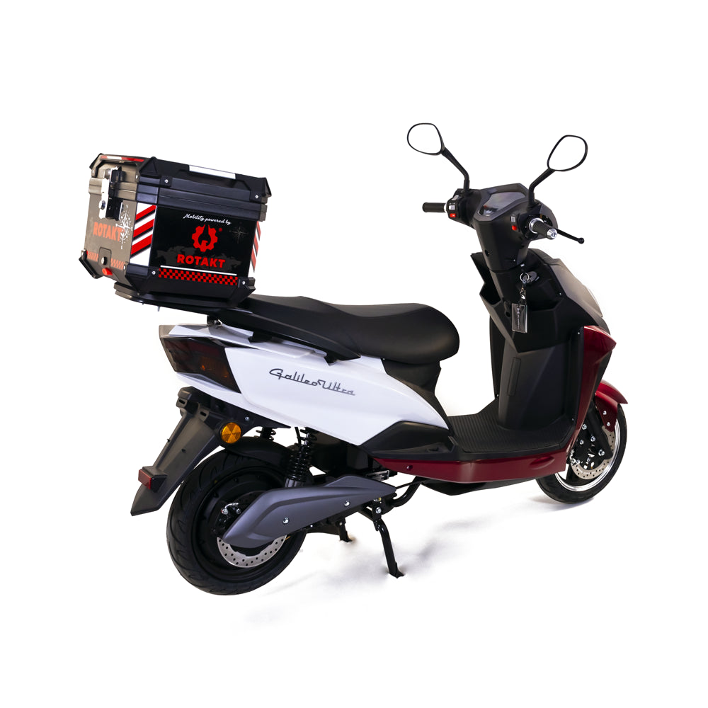 Scuter Rotakt Galileo Ultra, Viteză maximă 45Km/h, Autonomie 45Km, Putere 2400W, Acumulatori 72V / 30Ah, Timp de încărcare 6-8h, KeyLess Go, USB, NFC/Bluetooth
