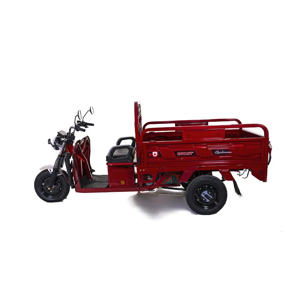 Triciclu Electric cu Remorca Rotakt Guliver 2000W 25 km/h Autonomie pana la 68 km Baterie Plumb-acid 72V 58Ah Greutate maxima 617 kg, Fara permis - Portocaliu