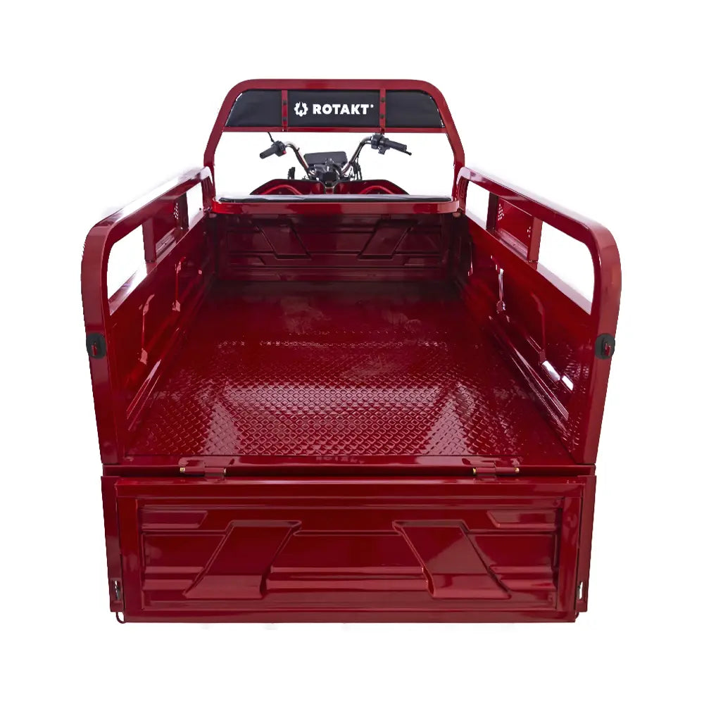 Triciclu Electric cu Remorca Rotakt Guliver 2000W 25 km/h Autonomie pana la 68 km Baterie Plumb-acid 72V 58Ah Greutate maxima 617 kg, Fara permis - Portocaliu