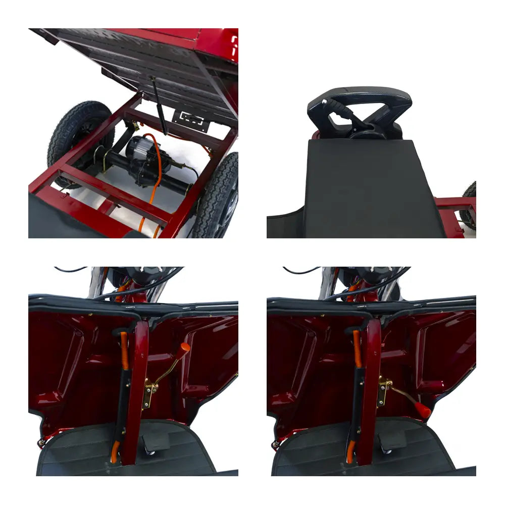 Triciclu Electric Cu Remorca Rotakt Nautilus 1600W, viteza maxima 25 km/h, Autonomie 44 km Baterie plumb-acid 60V 32Ah Greutate maxima 364 kg, Fara permis