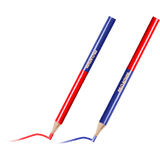 Set 12 creioane pentru tamplarie Wadfow, dimensiune 10x7.5x176mm, rosu/albastru