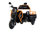 Triciclu Cargo electric BLADE Active R6 1300W, 25 km/h, autonomie pana la 50 km, baterie plumb-acid 72 V/20 Ah, capacitate maxima 500 kg, fara permis, culoare negru-portocaliu