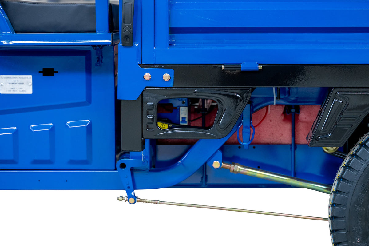 Triciclu Cargo electric BLADE Sprint 3.0 - 2000W, 25 km/h, autonomie pana la 70 km, baterie plumb-acid 72V 45Ah, capacitate maxima 600 kg, fara permis, culoare albastru