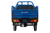 Triciclu Cargo electric BLADE Sprint 3.0 - 2000W, 25 km/h, autonomie pana la 70 km, baterie plumb-acid 72V 45Ah, capacitate maxima 600 kg, fara permis, culoare albastru