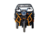 Triciclu Cargo electric BLADE Sprint 3.0 - 2000W, 25 km/h, autonomie pana la 70 km, baterie plumb-acid 72V 45Ah, capacitate maxima 600 kg, fara permis, culoare negru+portocaliu