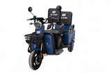 Triciclu electric BLADE DUO MAX 11, 1200W, 60V 20Ah, 25 km/h, fara permis, autonomie 50 km, 3+1 viteze, albastru-negru