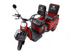 Triciclu electric BLADE DUO MAX 11, 1200W, 60V 20Ah, 25 km/h, fara permis, autonomie 50 km, 3+1 viteze, rosu-negru