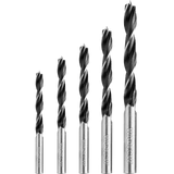 Set 5 burghie spirala pentru lemn Wadfow, 3, 4, 5, 6, 8 mm
