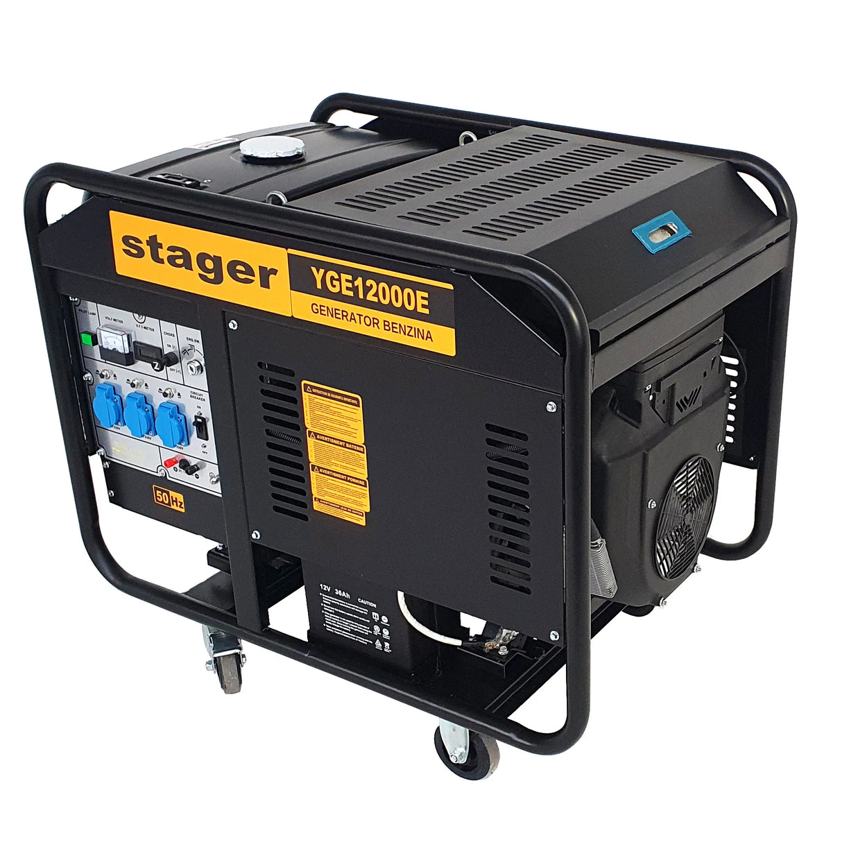 Stager YGE12000E Generator open frame 10.0kW monofazat benzina pornire electrica