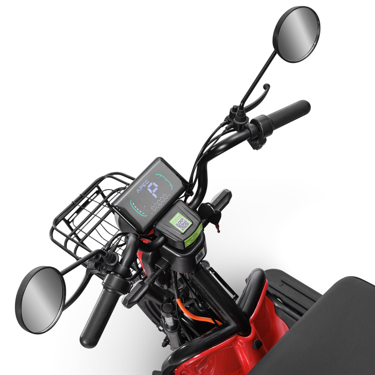 Tricicleta electrica, Volta APM5, Rosu, viteza maxima 25 km/h, Autonomie pana la 40 km