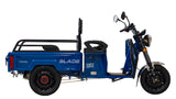 Triciclu Cargo electric BLADE Active R6 1300W, 25 km/h, autonomie pana la 50 km, baterie plumb-acid 72 V/20 Ah, capacitate maxima 500 kg, fara permis, culoare albastru