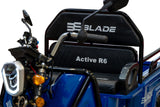Triciclu Cargo electric BLADE Active R6 1300W, 25 km/h, autonomie pana la 50 km, baterie plumb-acid 72 V/20 Ah, capacitate maxima 500 kg, fara permis, culoare albastru