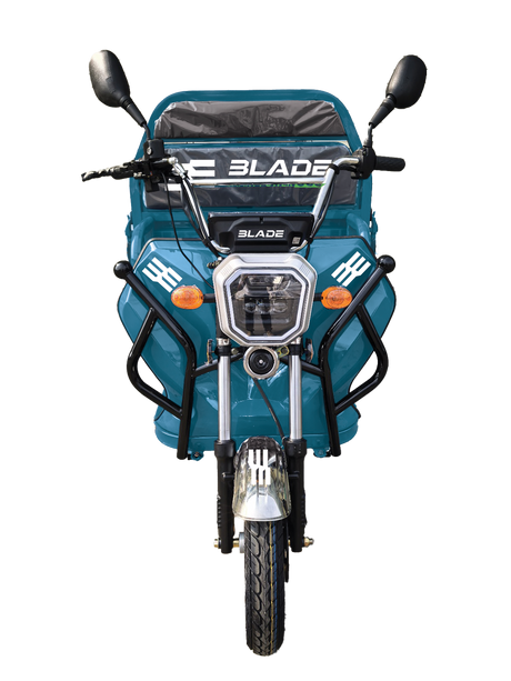 Triciclu Cargo electric BLADE Sprint 3.0 - 2000W, 25 km/h, autonomie pana la 70 km, baterie plumb-acid 72V 45Ah, capacitate maxima 600 kg, fara permis, culoare albastru