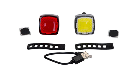 SET LUMINI BICICLETA COBREINCARCABIL USB
