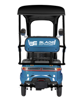 Triciclu electric pentru 2 persoane BLADE CAB X3, 1200W, 25 km/h, autonomie pana la 70 km, baterie 72V 20Ah, cu acoperis, Albastru/Negru