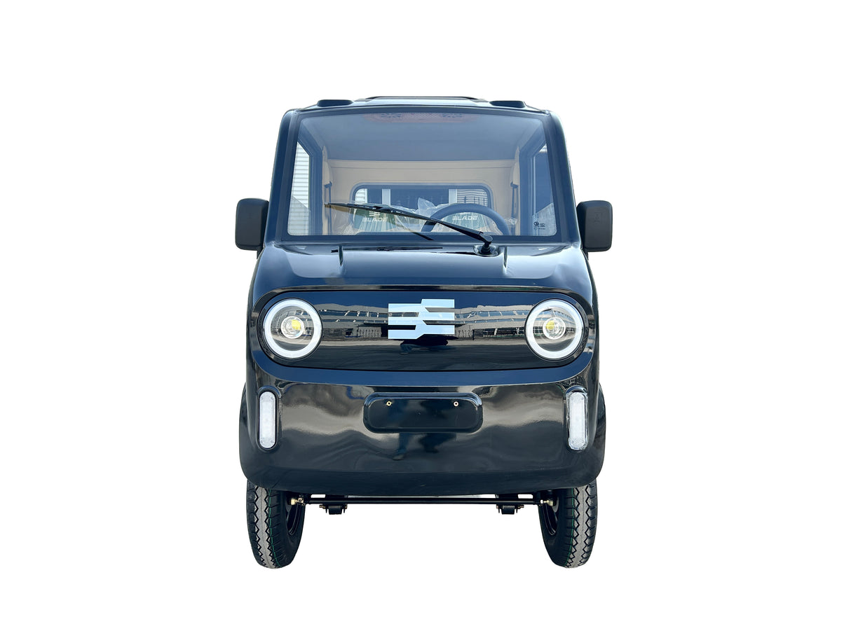 Masina Pickup Cargo electric fara permis BLADE - CARGO PRO 12, 3000W, 25 km/h, 72V 100Ah, 800 kg sarcina, autonomie 100 km, negru-alb