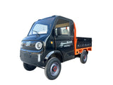 Masina Pickup Cargo electric fara permis BLADE - CARGO PRO 12, 3000W, 25 km/h, 72V 100Ah, 800 kg sarcina, autonomie 100 km, negru-portocaliu
