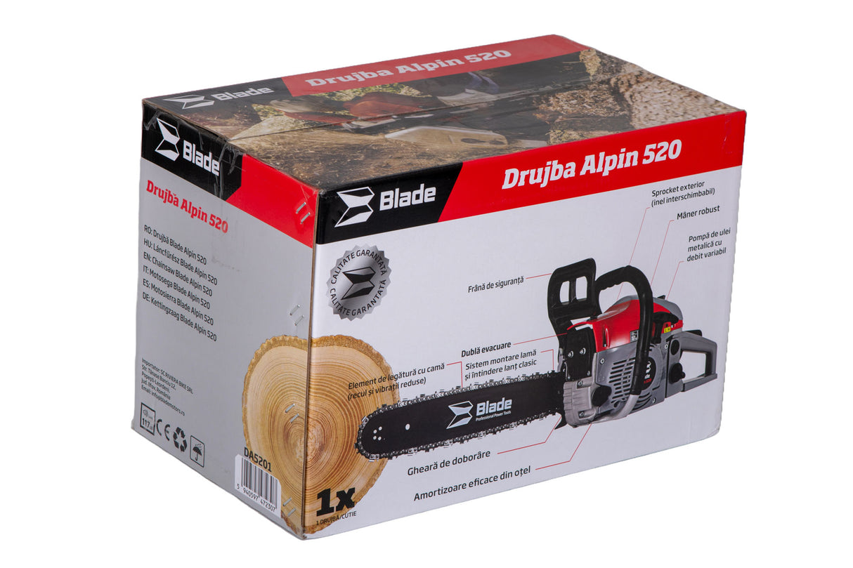 Drujba pe benzina BLADE Alpin 520 - 5CP - 1 lama, 1 lant