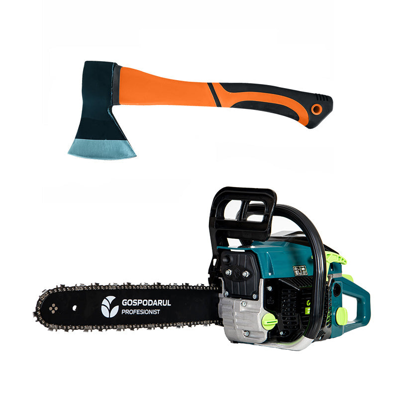 Drujba pe benzina Gospodarul Profesionist GP-5200 - 5 CP, 52cc + toporisca fibra Wolfson