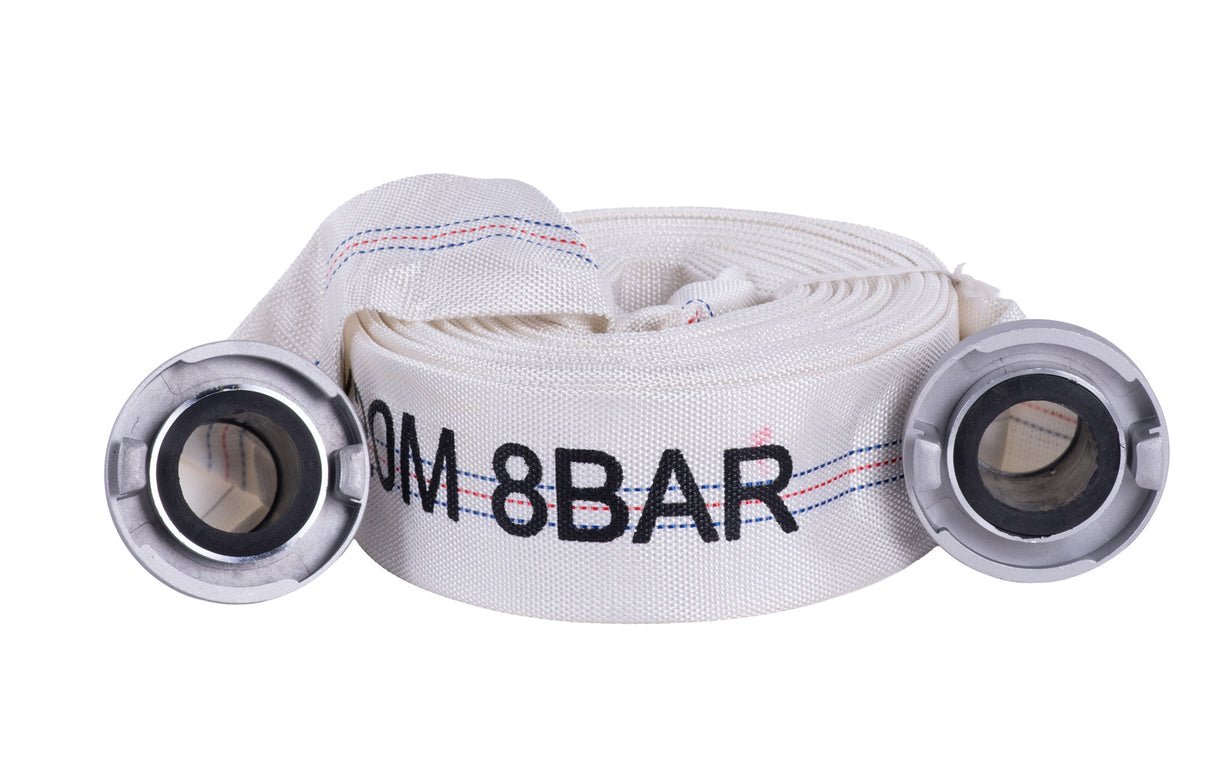 Furtun KAMRAD PVC panzat tip pompieri 2" (50 mm) – 20 m, cu mufe de cuplare, 8 bar