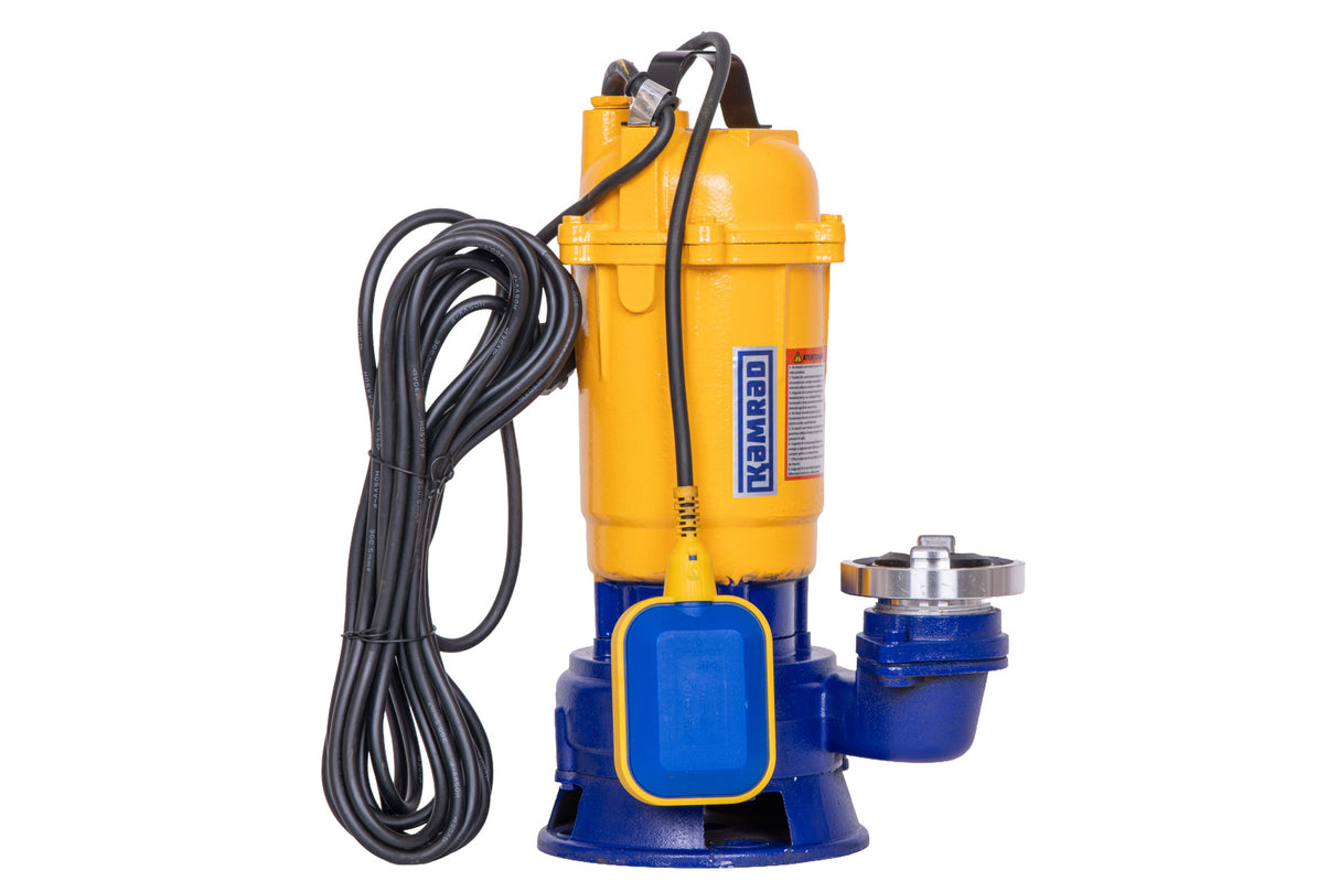 Pompa submersibila de apa murdara cu tocator Kamrad WQCD-K3300, 1300W, 25000 l/h, adancime 8m + furtun pompieri 2" 20 m
