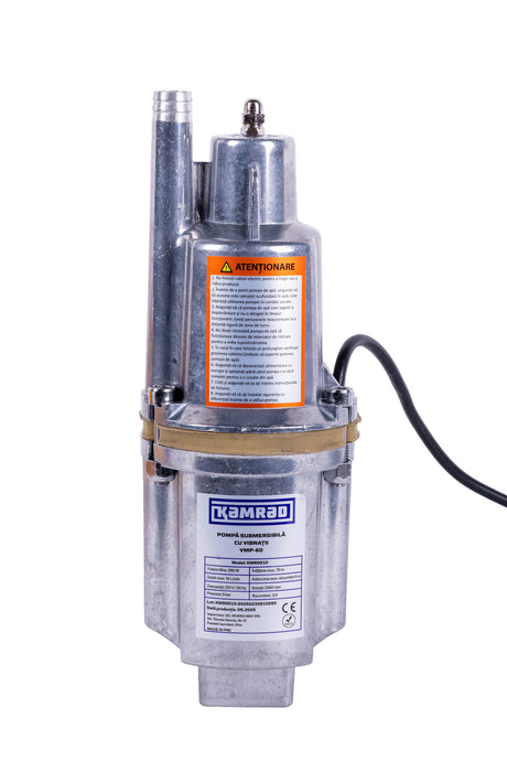 Pompa submersibila cu vibratii pentru apa curata KAMRAD VMP-60 – 280W, adancime absorbtie 6 m, inaltime refulare 70 m, 0.75 tol