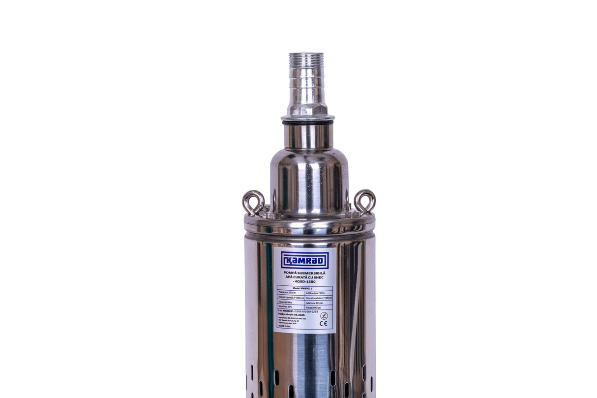 Pompa submersibila apa curata cu snec KAMRAD 4QGD-1500 – 1500 W, inaltime refulare 190m