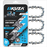 Lant pentru drujba KUZA, Lungime 18", pas 0.325", compatibil cu drujbe China, grosime 050"-1.3 mm, 72 Zale, 3 lanturi/pachet