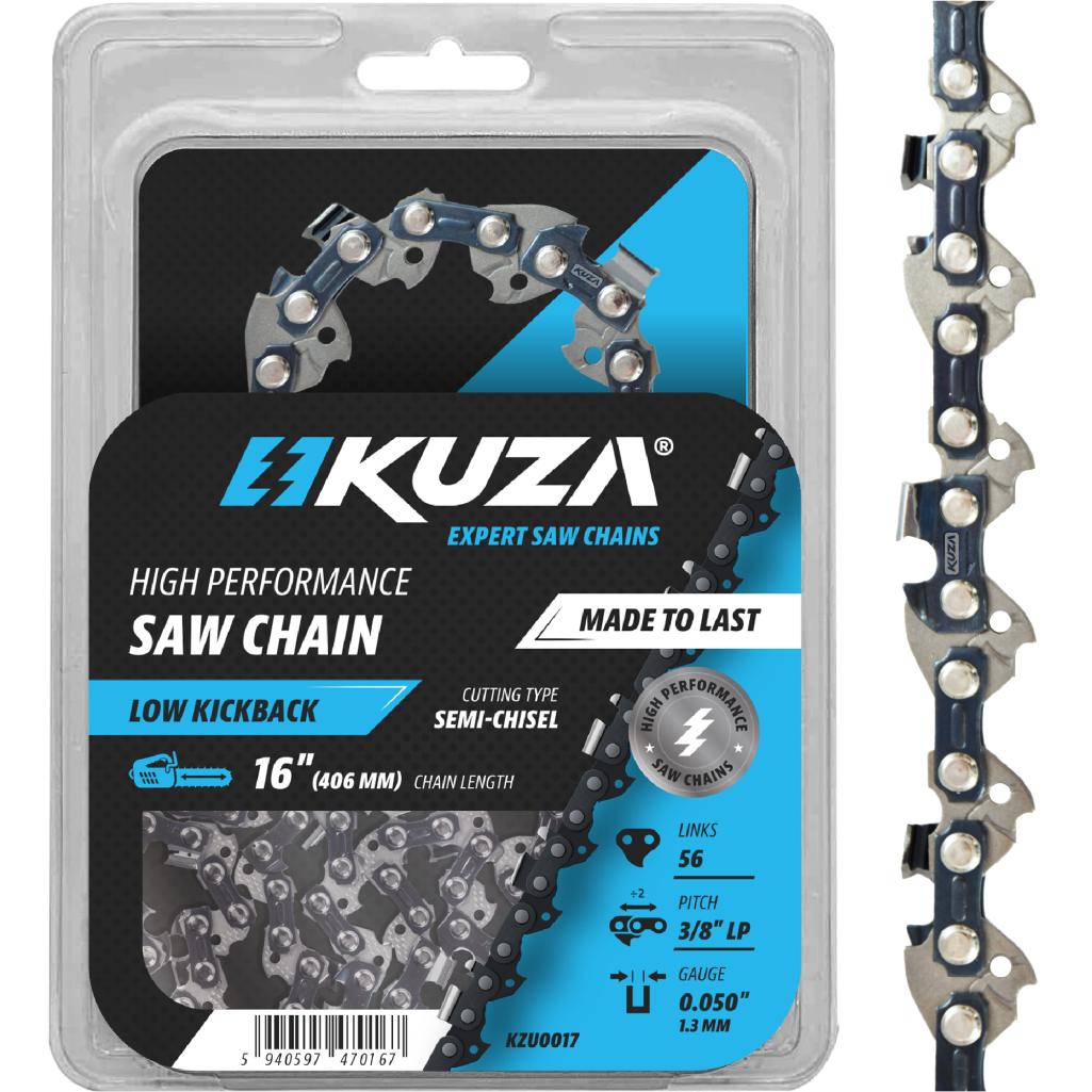 Lant pentru drujba KUZA, Lungime 16", pas 3/8" LP, grosime 050"-1.3 mm, 56 Zale, 1 lant/pachet