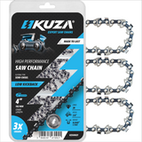 Lant pentru drujba KUZA, Lungime 4", pas 1/4", grosime 043"-1.1 mm, 28 Zale, 3 lanturi/pachet