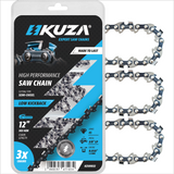 Lant pentru drujba KUZA, Lungime 12", pas 3/8" LP, grosime 050"-1.3 mm, 45 Zale, 3 lanturi/pachet