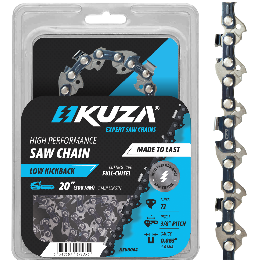Lant pentru drujba Kuza, lungime 20", pas 3/8" Pitch, grosime 063"-1.6 mm, 72 Zale, 1 lant/pachet