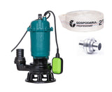 Pompa apa murdara cu tocator Gospodarul Profesionist, 2900W, 10000 l/h + furtun pompieri 2" 20m, cuple incluse