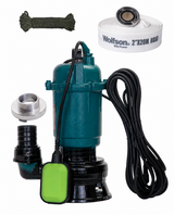 Pompa apa murdara Gospodarul Profesionist WQD-2700-F - 2700W + furtun pompieri 20m 2", cordelina 6mm x 20m
