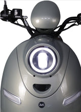Voltarom S2 Premium, 2000W, viteza maxima 25km/h, autonomie pana la 60 km, Scuter Electric Fara Permis Argintiu
