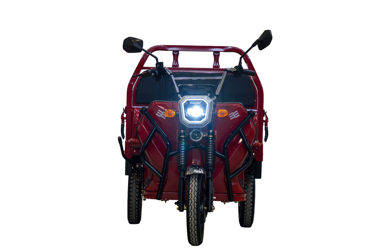 Triciclu Cargo electric BLADE Sprint 3.0 - 2000W, 25 km/h, autonomie pana la 70 km, baterie plumb-acid 72V  45Ah, capacitate maxima 600 kg, fara permis, culoare rosu