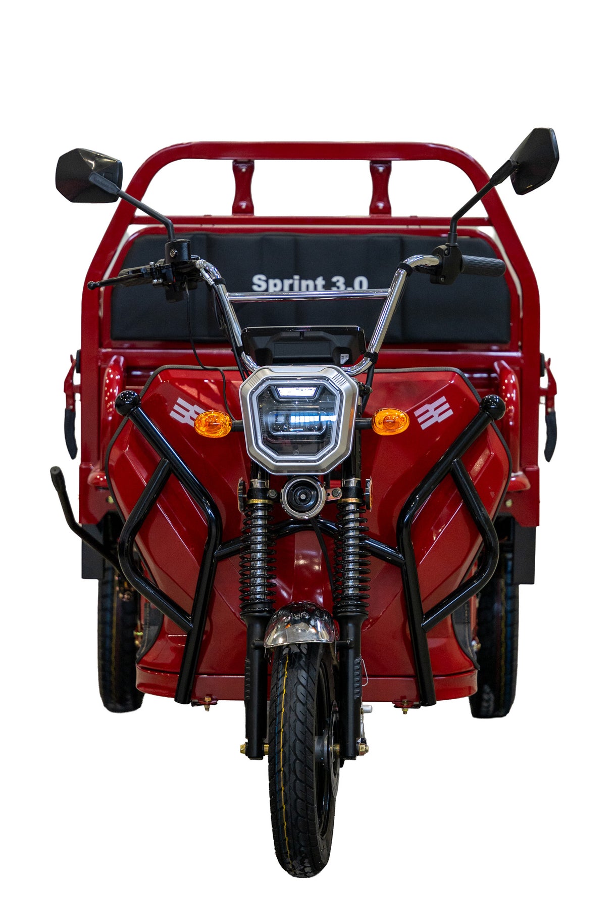 Triciclu Cargo electric BLADE Sprint 3.0 - 2000W, 25 km/h, autonomie pana la 70 km, baterie plumb-acid 72V  45Ah, capacitate maxima 600 kg, fara permis, culoare rosu