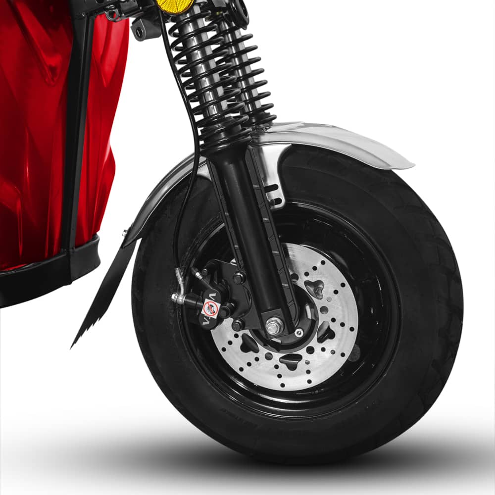 Voltarom Hercules, Motor 3900W, 72V, 45Ah, viteza maxima 25 km pe ora, pana la 50km autonomie, FARA Permis, Triciclu Electric, Rosu