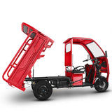 Voltarom Hercules, motor 3900W, 72V, 45Ah, viteza maxima 25 Km pe ora, Autonomie 50Km, Fara Permis, Triciclu Electric VT5 Rosu, Cu Cabina