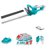 Trimmer pentru tuns gardul viu pe acumulatori TOTAL, 1400 rpm, lungimea lamei 450 mm, LI-ION, 20V (INCLUDE ACUMULATOR SI INCARCATOR)