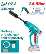 Aparat de spalat cu presiune TOTAL 20V – Portabil, 24.8 Bar, Autoabsorbtie, Li-Ion