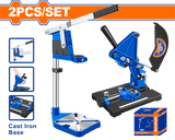 Set WADFOW 2 buc. – stand pentru polizor unghiular 100–125 mm si stand pentru bormasina, aluminiu + baza fonta