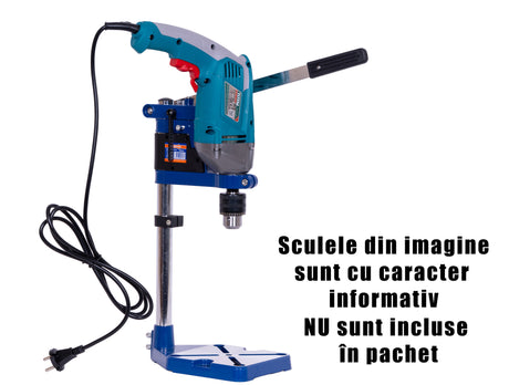 Set WADFOW 2 buc. – stand pentru polizor unghiular 100–125 mm si stand pentru bormasina, aluminiu + baza fonta