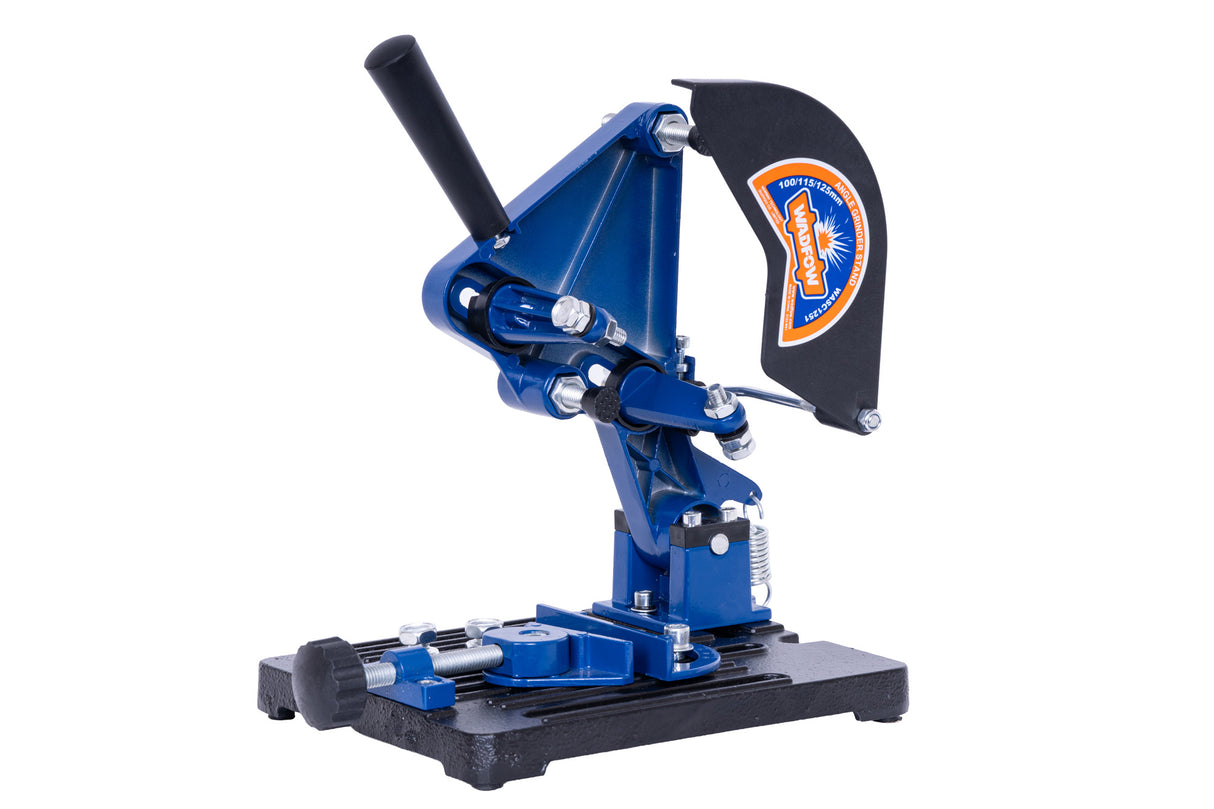 Set WADFOW 2 buc. – stand pentru polizor unghiular 100–125 mm si stand pentru bormasina, aluminiu + baza fonta