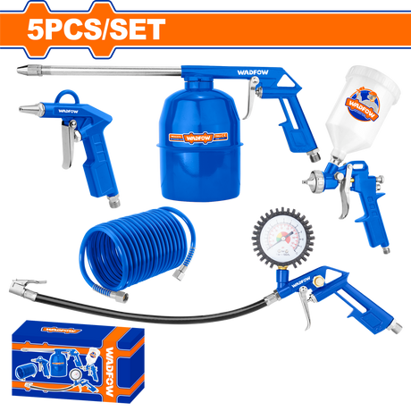 Kit pistol de pulverizare cu aer pentru vopsit Wadfow, presiune 4bar, capacitate vopsea 600ml, 5 buc