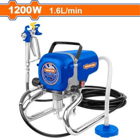 Pistol de vopsit si zugravit fara aer WADFOW 1200W, airless, debit 1600 ml/min